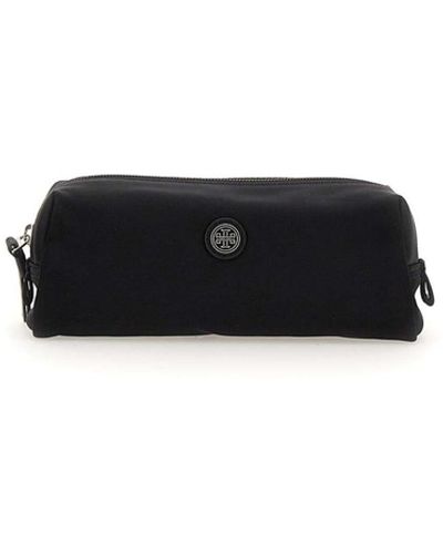 Tory Burch Long Cosmetic Case Clutch Bag - Black