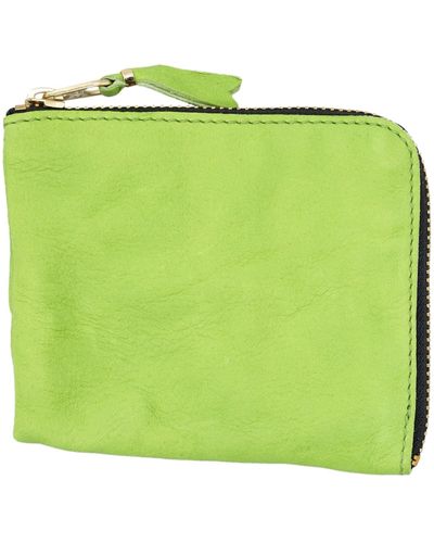 Comme des Garçons Washed Zip Around Wallet - Green