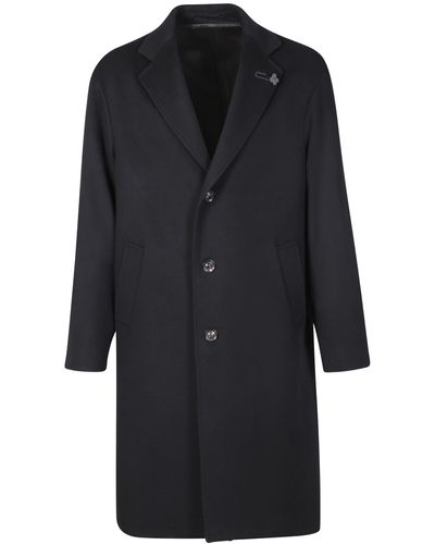 Lardini Single-breasted Black Coat