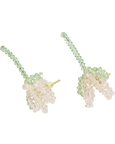 Simone Rocha Cluster Crystal Flower Earring Accessories - Metallic