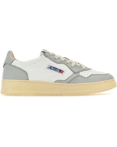 Autry Two-Tone Leather Medalist Trainers - White
