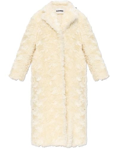 Jil Sander Mohair Coat - White