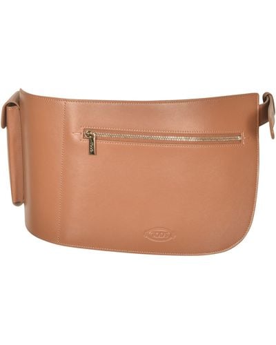 Tod's Adjustable Side Belt Bag - Brown