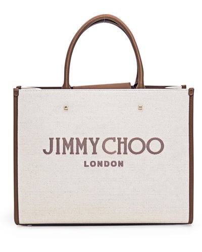 Jimmy Choo Avenue M Tote Bag - White