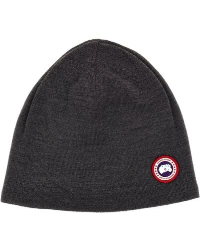 Canada Goose Logo Patch Cap Hats - Black