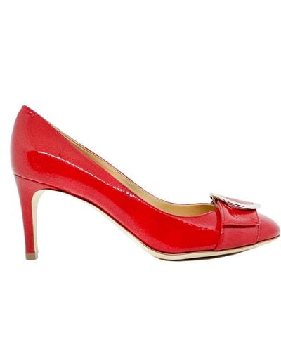 Sergio Rossi Patent Leather Pumps - Red
