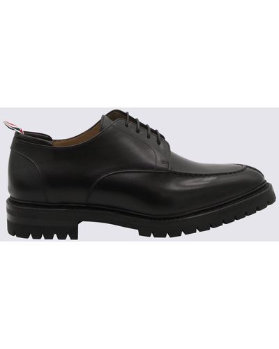 Thom Browne Leather Lace Up Shoes - Black