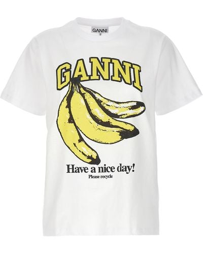 Ganni Banana T-shirt - White