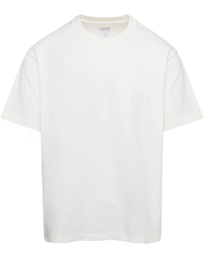 Bottega Veneta Basic Crewneck T-shirt In Cotton Jersey - White