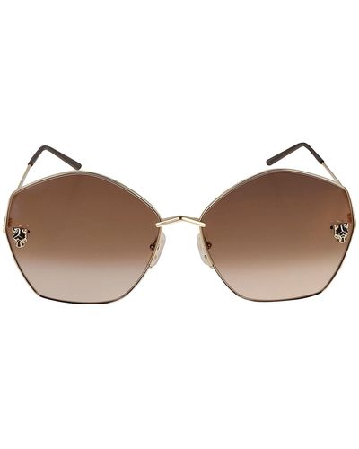 Cartier Hexagon Sunglasses - Brown