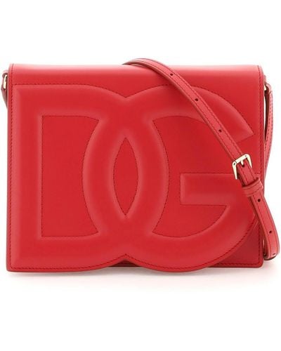 Dolce & Gabbana Leather Crossbody Bag - Red