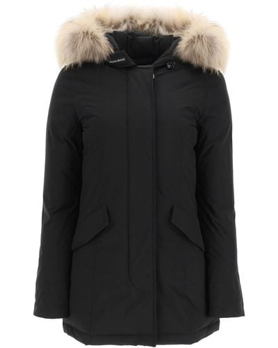 Woolrich Luxury Artic Parka With Removable Fur - Black
