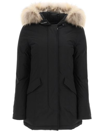 Woolrich Luxury Artic Parka With Removable Fur - Black