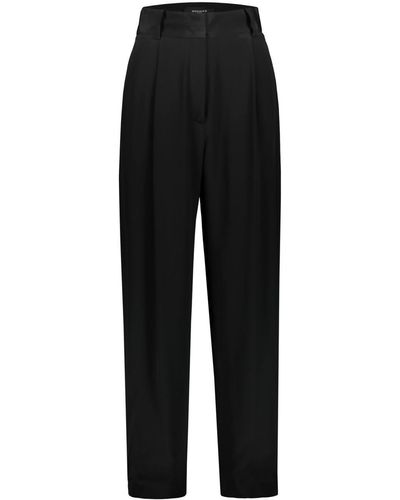 Rochas Pagged High-Waisted Trousers - Black