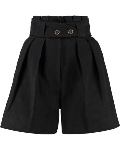 Patou High-rise Cut-off Denim Shorts - Black