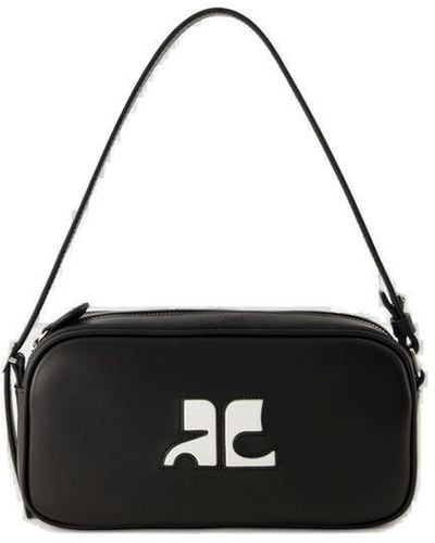 Courreges Reedition Baguette Zip-up Shoulder Bag - Black