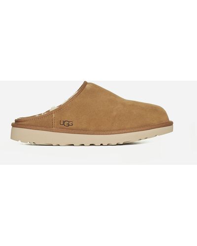 UGG Suede Slip-On Mules - White
