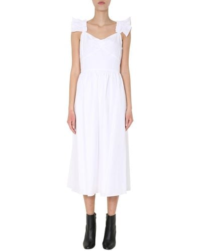 MICHAEL Michael Kors Dress With Volant - White