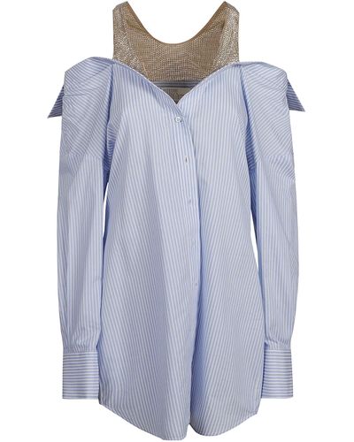 GIUSEPPE DI MORABITO Pinstripe Shirt - Blue