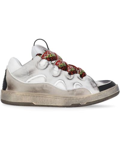 Lanvin Curb Chunky Leather Trainers - Multicolour
