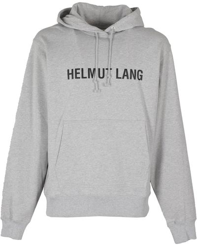 Helmut Lang Logo Hoodie - Gray