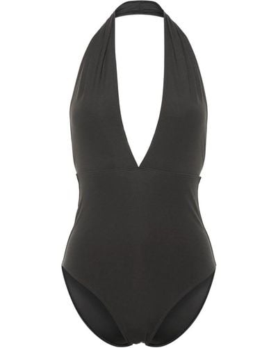 Totême Halterneck Stretch-jersey Swimsuit - Black