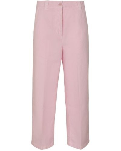 Aspesi Cropped Buttoned Pants - Pink