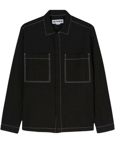 Sunnei Regular Shirt W Pockets - Black