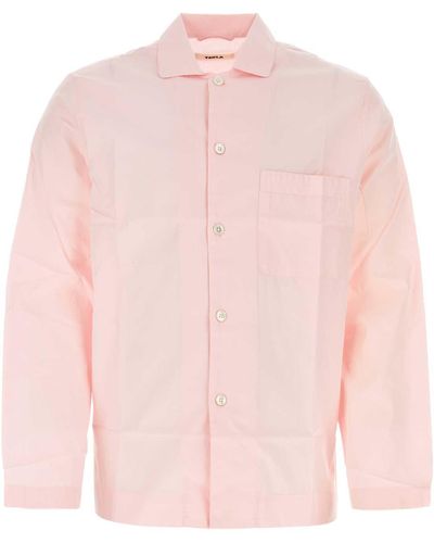 Tekla Cotton Pajama Shirt - Pink
