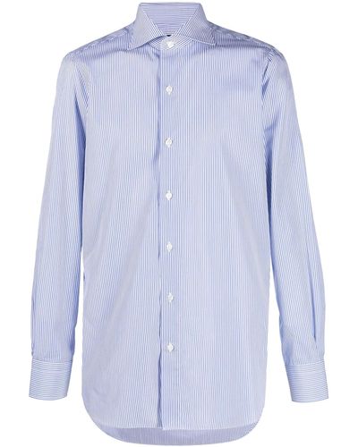 Finamore 1925 Royal And Cotton Shirt - Blue