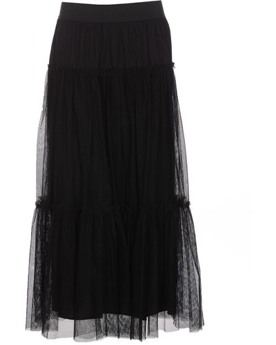 Twin Set Tulle Maxi Skirt - Black