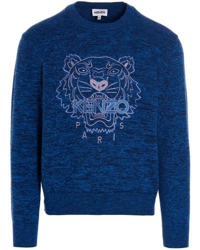 KENZO Tiger Logo Sweater - Blue
