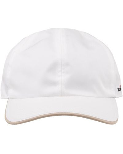 Kiton Nylon Baseball Hat With Logo - White