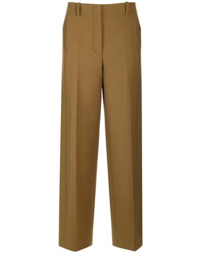 Tory Burch Stretch Wool Trousers - Natural