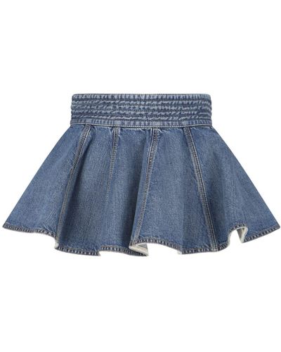 Alaïa Denim Mini Skirt - Blue