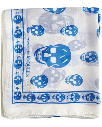 Alexander McQueen Scarfs - Blue