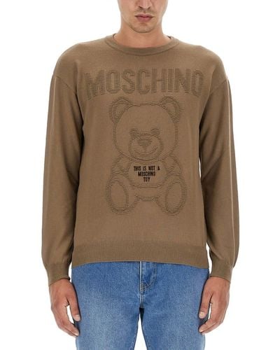 Moschino Jersey With Logo - Blue