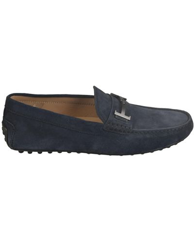 Tod's Gommino Logo Plaque Loafers - Blue