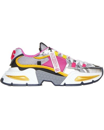 Dolce & Gabbana Sneakers With Label - Multicolor