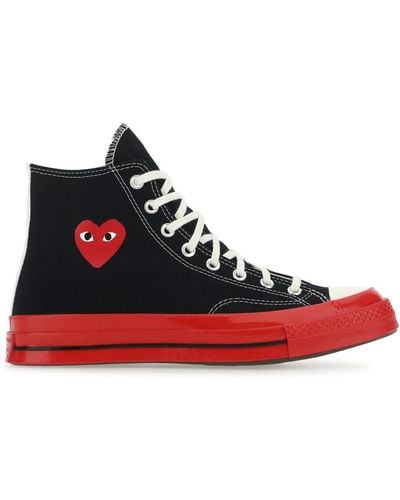 COMME DES GARÇONS PLAY Canvas Sneakers - Red