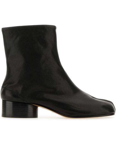 Maison Margiela Nappa Leather Tabi Ankle Boots - Black