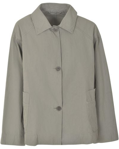 Casey Casey Patched Pocket Buttoned Plain Shirt - Gray