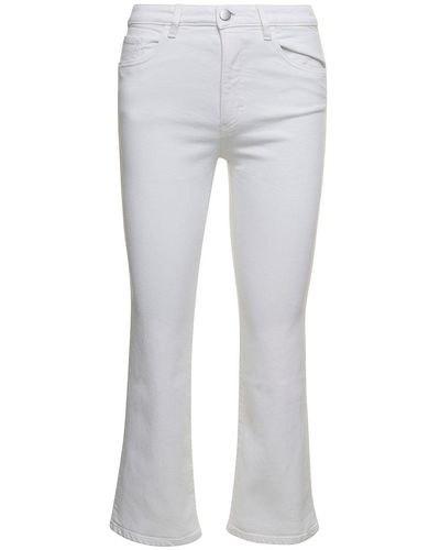 ICON DENIM Pam Five-Pockets Flared Jeans - White