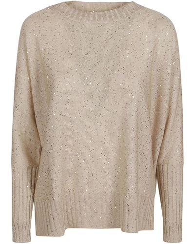 Lorena Antoniazzi Glittery Sweater - Natural