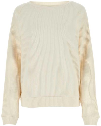 Baserange Ivory Cotton Sweatshirt - White
