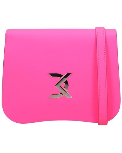 David Koma Shoulder Bag In Leather - Pink