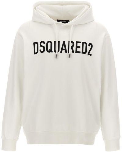 DSquared² Logo Print Hoodie - White