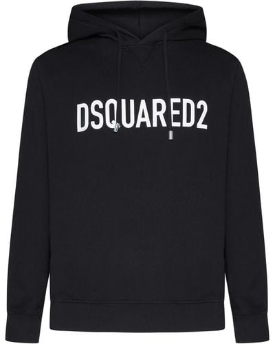 DSquared² Logo-Printed Hoodie - Black