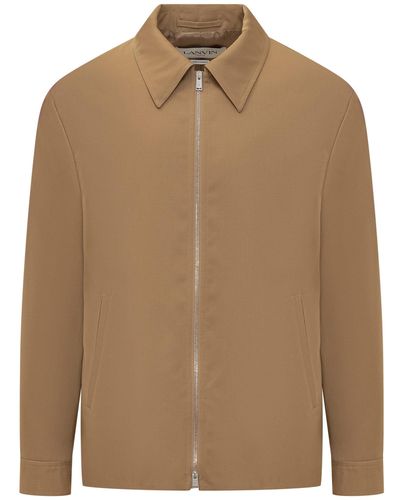 Lanvin Tailored Blouson With Logo - Brown