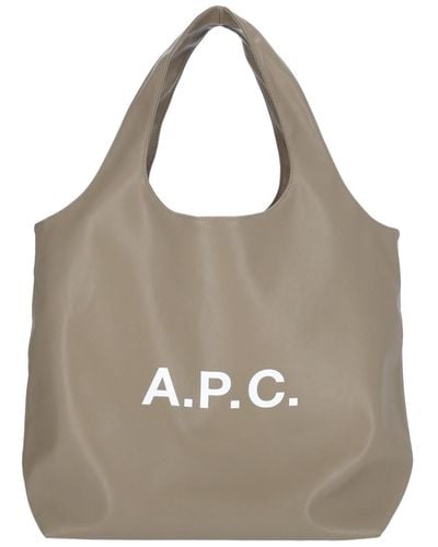 A.P.C. 'ninon' Tote Bag - Grey